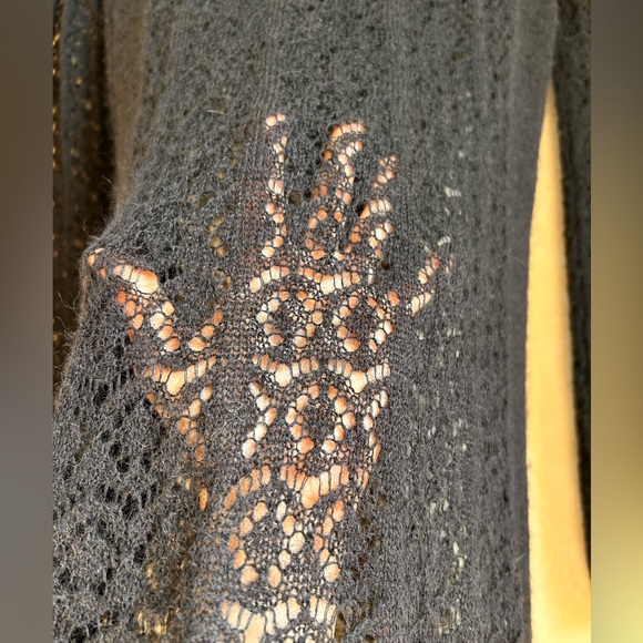 Marc By Marc Jacobs - Black Pointelle Knit Long Sleeve Dress - Picture 8 of 10